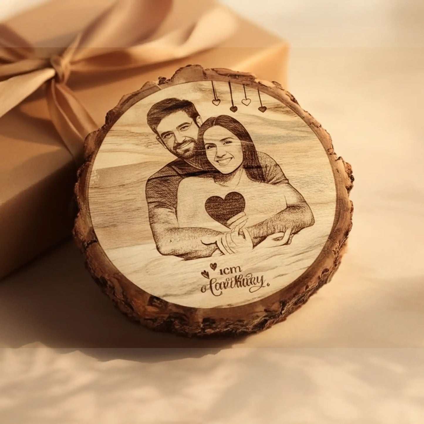 Premium Engraved Wood Log