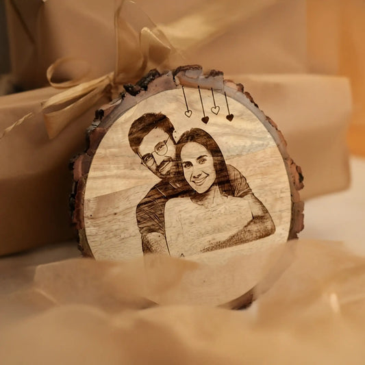 Premium Engraved Wood Log