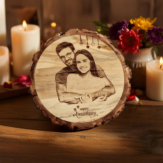 Premium Engraved Wood Log