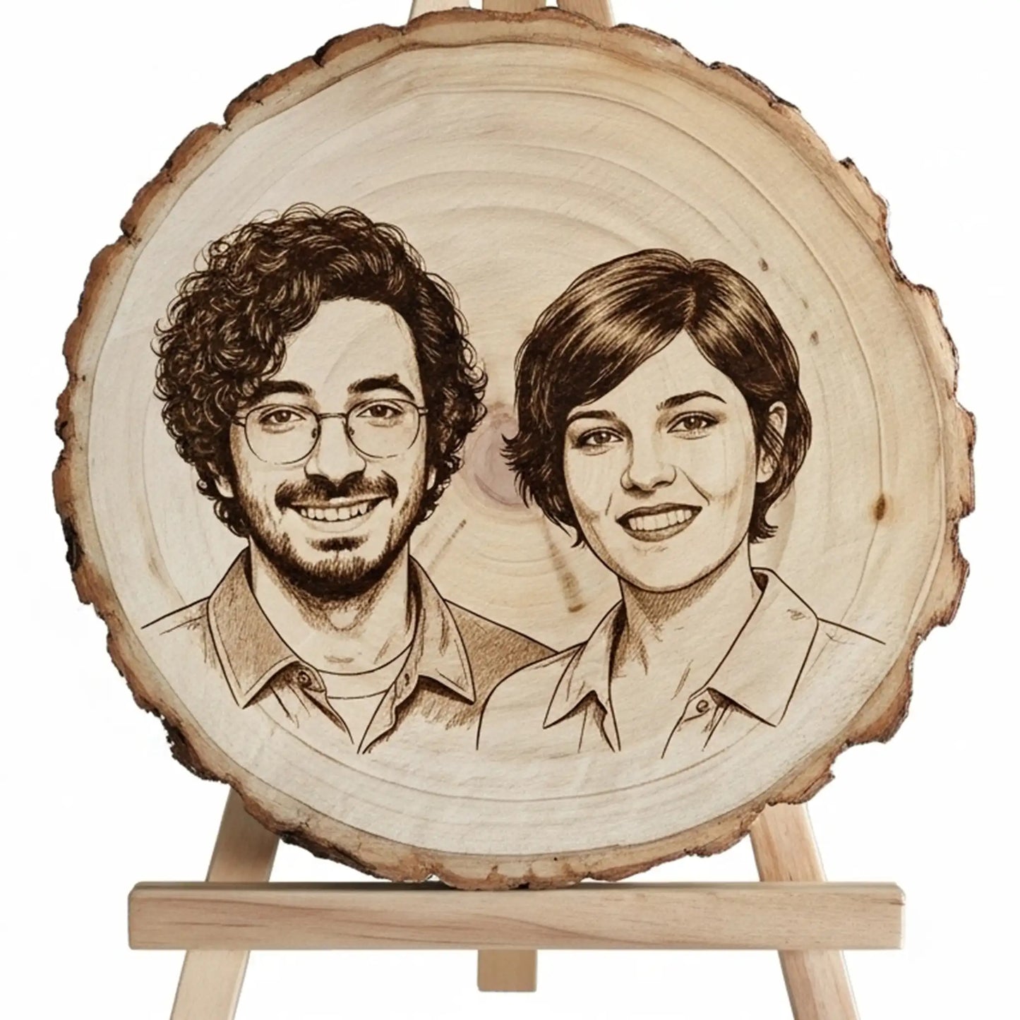 Engraved Wood Logs