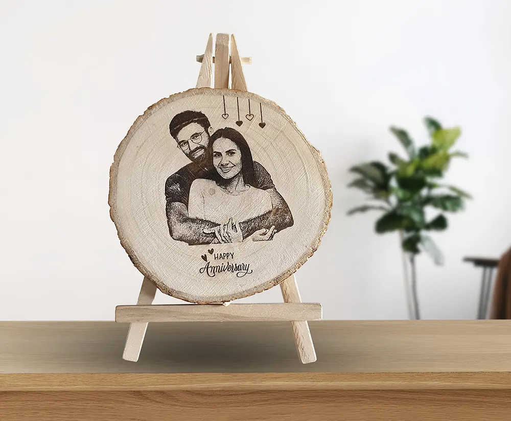 Anniversay Engraved Wood Chip