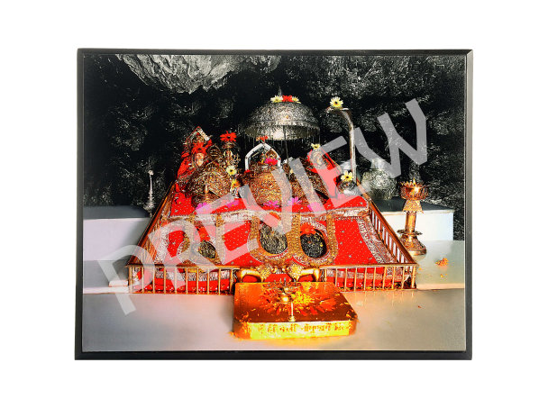 Mata Vaishno Devi Original Photo Wooden Plaque 8x10
