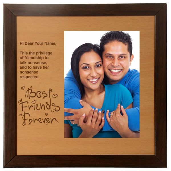 Photo Frame Best Friends Forever in brown